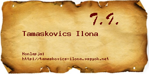 Tamaskovics Ilona névjegykártya